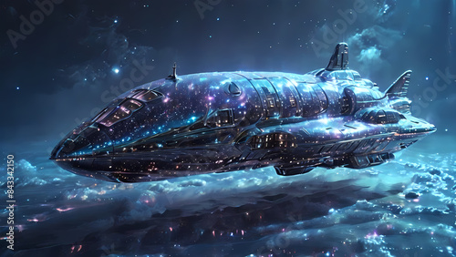 spaceship in the sky