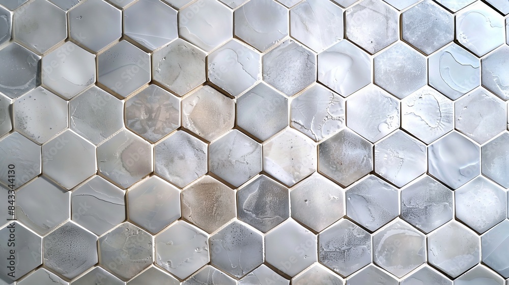 Hexagonal honeycomb ceramic tiles, beautifully crafted, with detailed patterns and glossy finish, perfect for modern interiors Hexagonal honeycomb ceramic tiles, beautifully crafted, with detailed patterns and glossy finish, perfect for modern interiors
