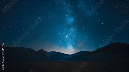 Breathtaking Starry Night Sky Over Majestic Mountain Landscape Cosmic Celestial Adventure and in the Great Outdoors