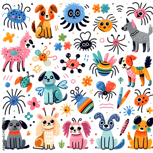 Cat cartoon seamless