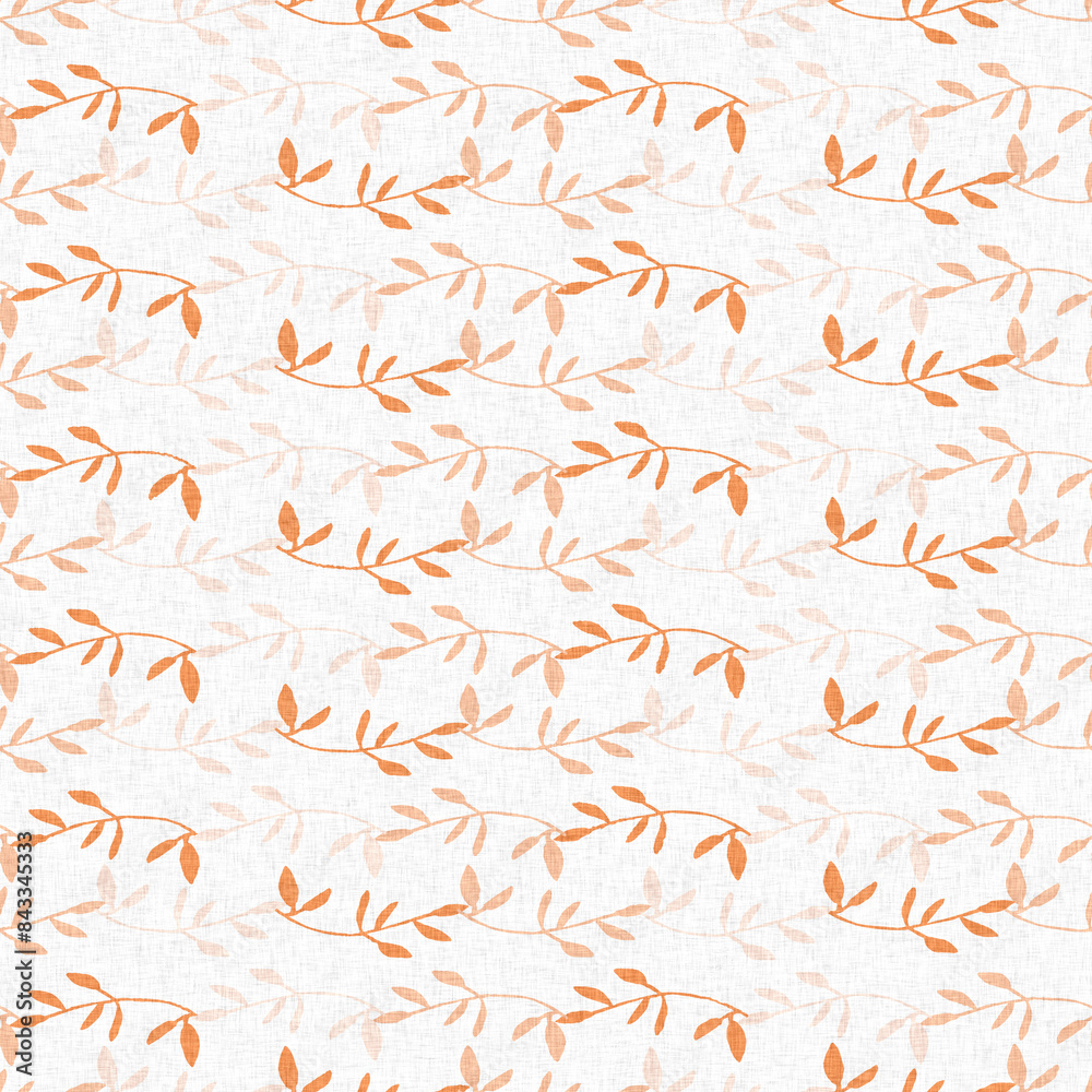 Fototapeta premium Midcentury modern leaf endless pattern. Organic summer gender neutral 70s matisse wallpaper. 