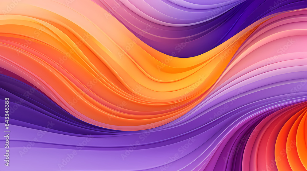 3D rendering of abstract wavy shapes