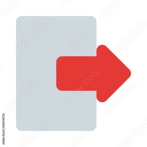 Out exit door log out ui color icon
