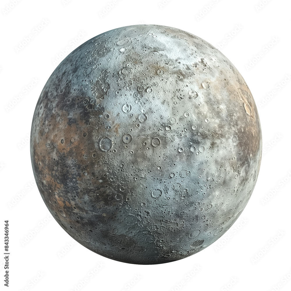 Naklejka premium Three-dimensional image of Mercury viewed from space, which give