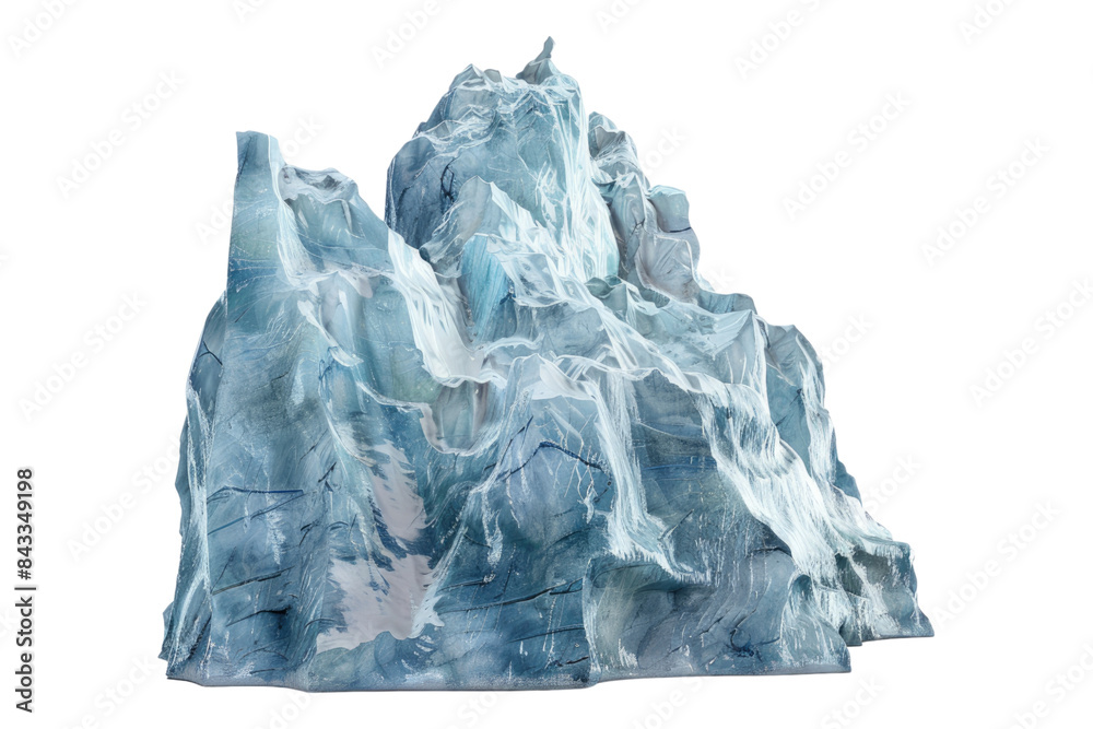 Fototapeta premium Crisp glacier isolated on transparent background