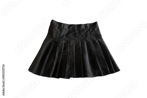 Black skirt isolated on white background, Female short black skirt