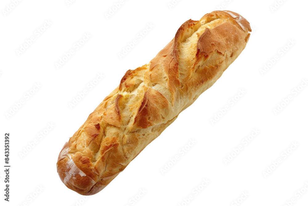 Baked buguette isolated on transparent background Baked buguette isolated on transparent background