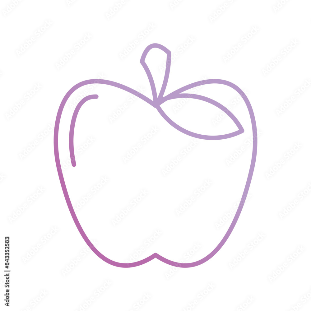 apple icon with white background vector stock illustration