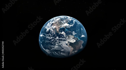 Earth from the perspective of the cosmos,A minimalist composition with Earth as the main focus
