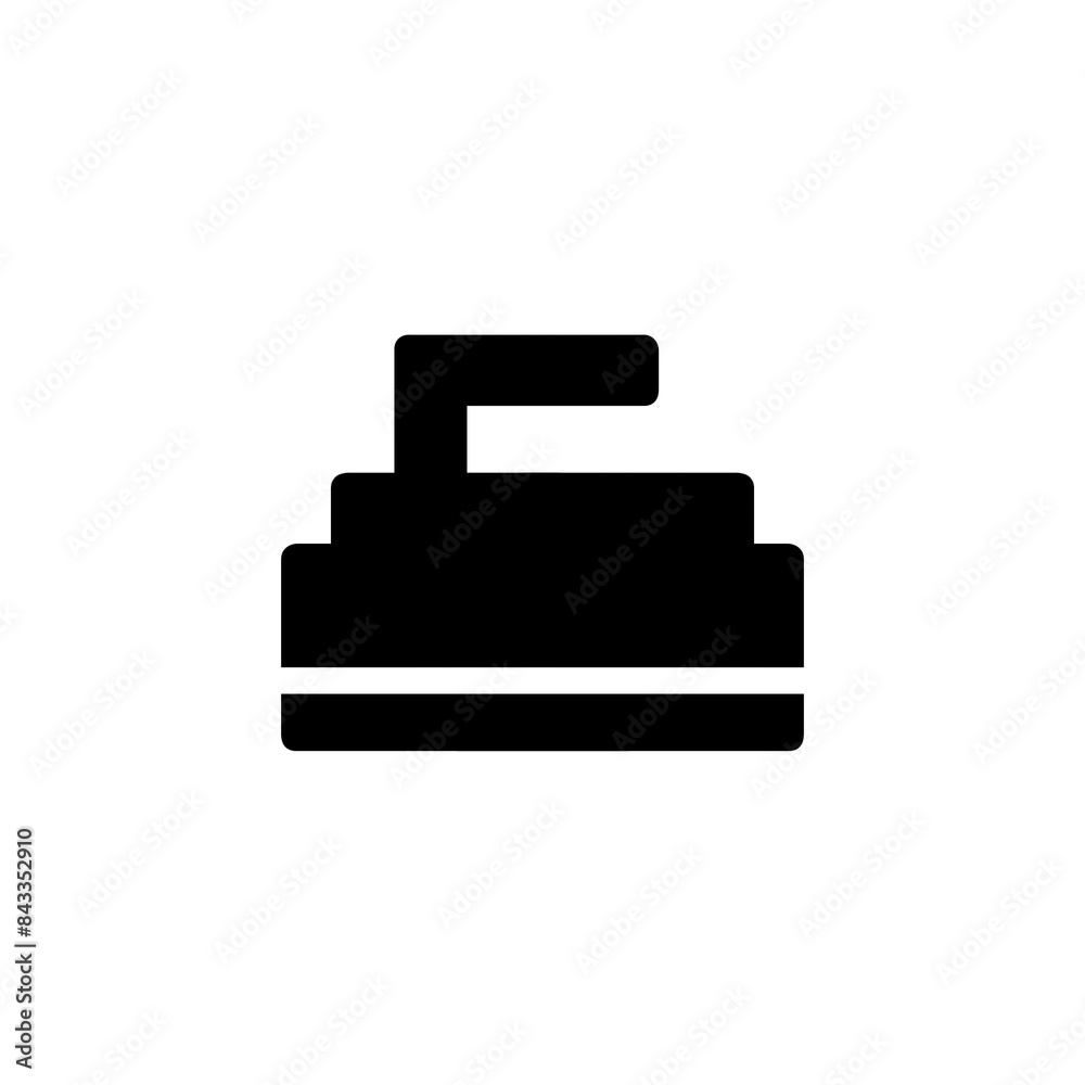 Curling ball icon with simple and modern design Curling ball icon with simple and modern design
