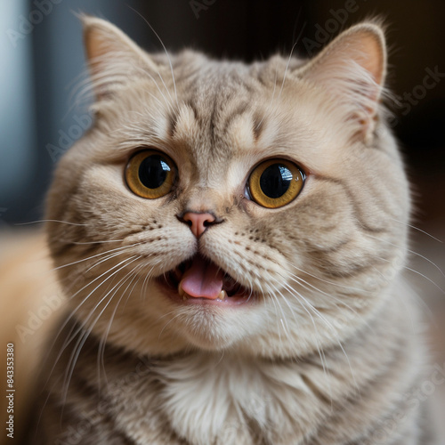 猫 ネコ スコティッシュフォールド 動物 遊び ねこ
びっくり