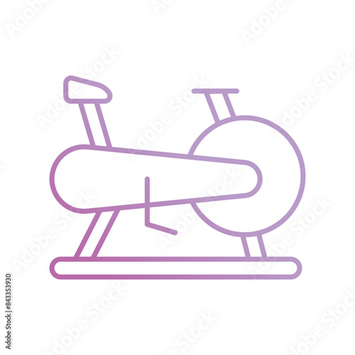 exercise bike icon with white background vector stock illustration