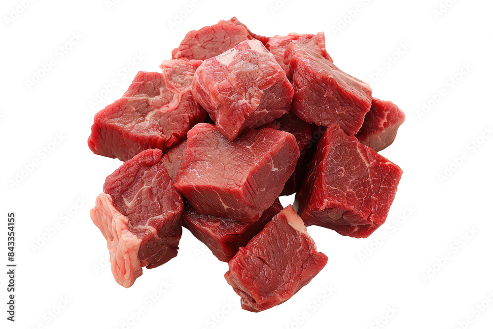 Piece of raw beef isolated on transparent background Piece of raw beef isolated on transparent background
