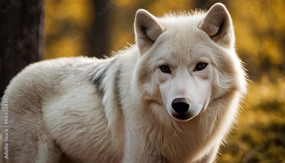 Obraz premium arctic wolf in the forest