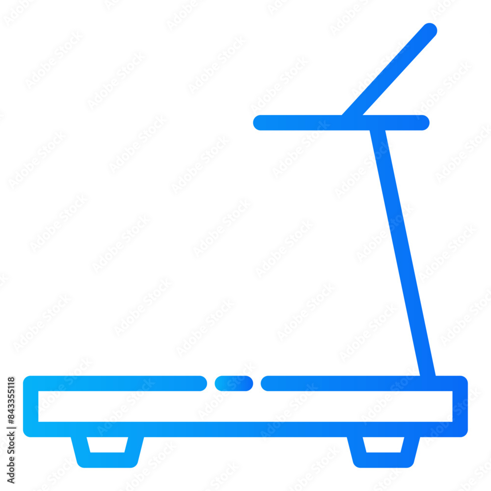 Treadmill outline gradient icon. vector thin line icon for mobile app, website, logo and presentation design. Treadmill outline gradient icon. vector thin line icon for mobile app, website, logo and presentation design.