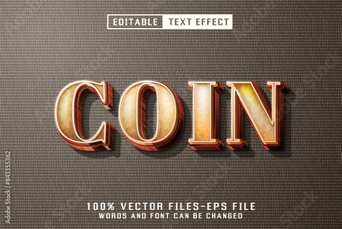 Coin Editable Text Effect