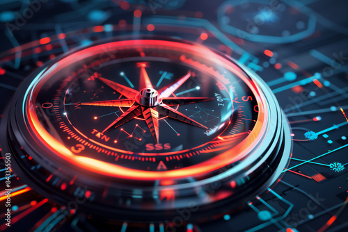 Wallpaper Mural goal compass target success technology Torontodigital.ca