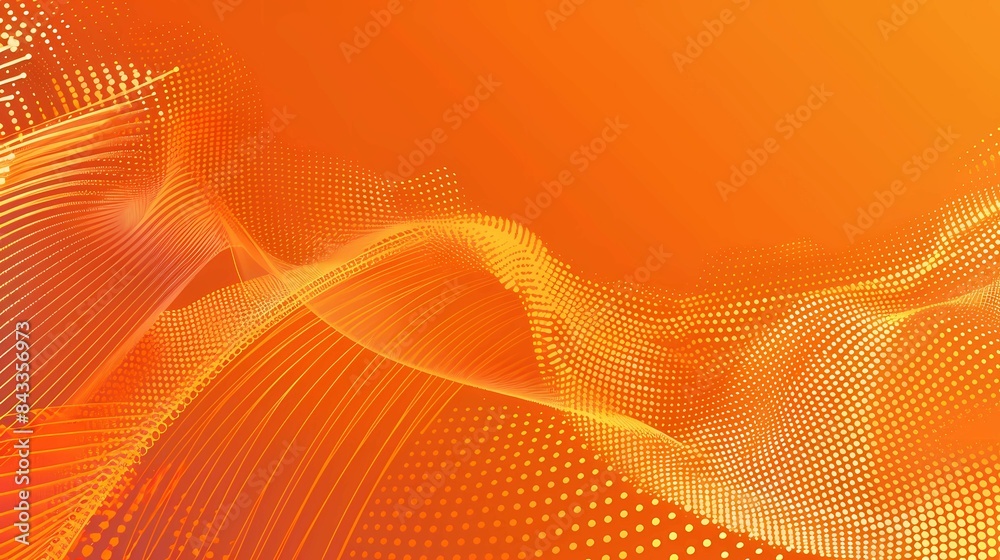 Abstract background of a speed lines style orange color halftone banner design template, Generative AI illustrations. Abstract background of a speed lines style orange color halftone banner design template, Generative AI illustrations.