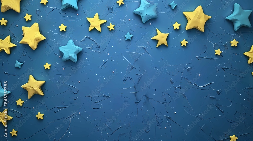 Background a blue with stars and a space for text, Generative AI illustratiosn. Background a blue with stars and a space for text, Generative AI illustratiosn.