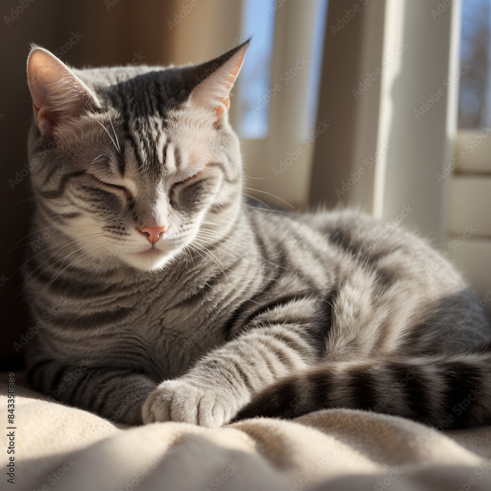 アメリカンショートヘア 猫 ネコ かわいい 笑顔 動物 睡眠 アメリカンショートヘア 猫 ネコ かわいい 笑顔 動物 睡眠