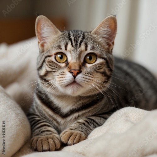 アメリカンショートヘア　猫　ネコ　かわいい　笑顔 動物　 © わたる いぬかい