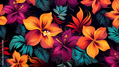 Vibrant floral and foliage patterns