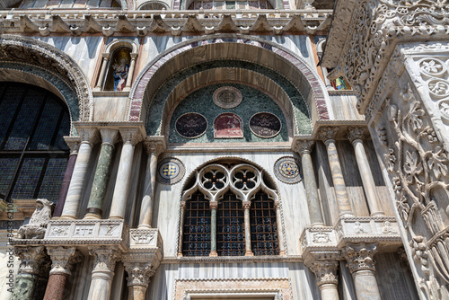 Details from exterior of San Marco basilica in Venice
