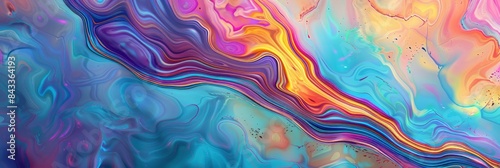 Flowing Shapes With A Shimmering, Iridescent Effect, In Rainbow Hues, Evoking A Sense Of Wonder And Fantasy , HD Wallpapers, Background Image