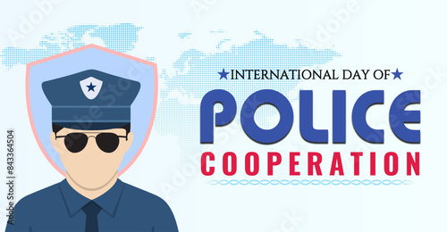 International Day of Police Cooperation, campaign or celebration banner design