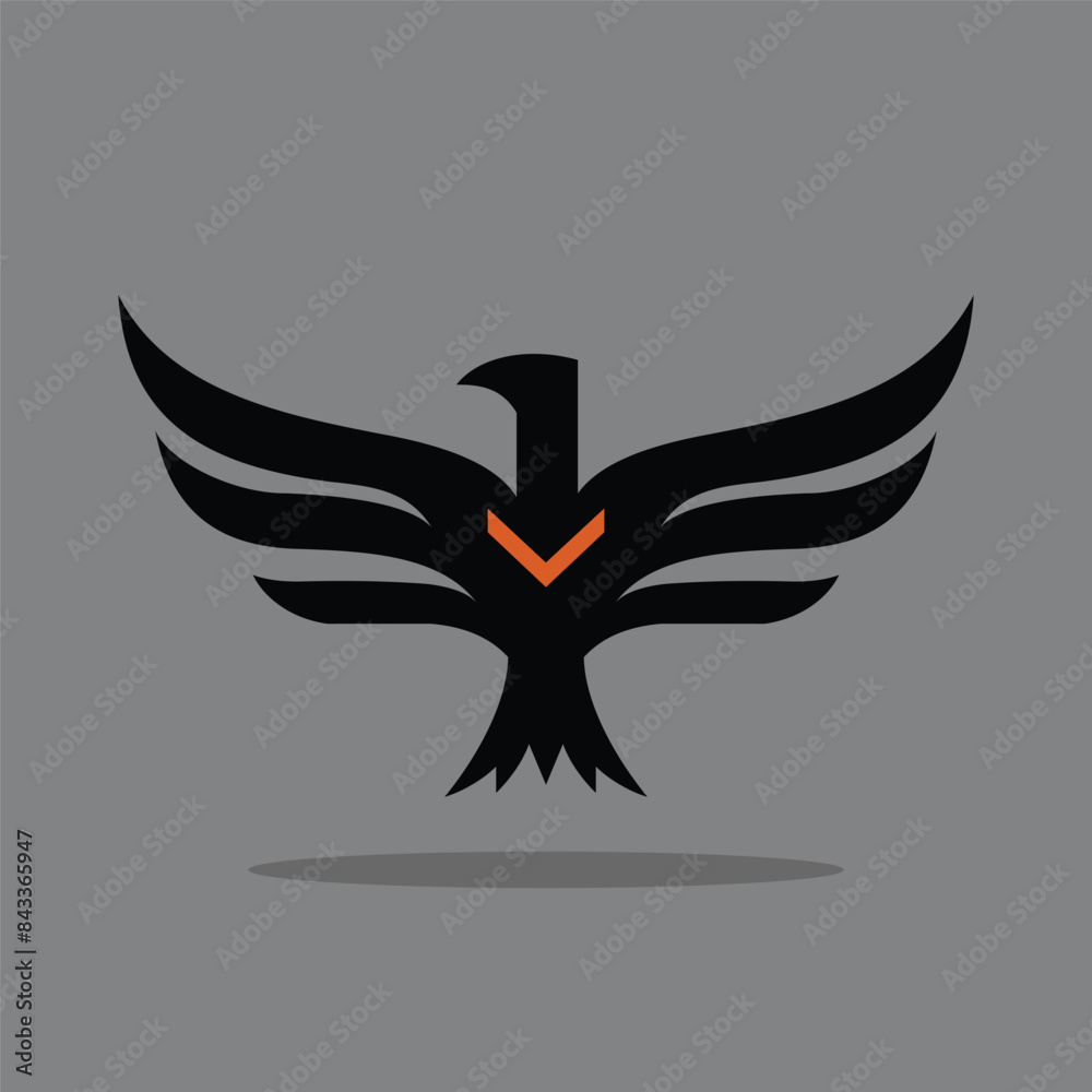 Garuda logo with orange strip Garuda logo with orange strip