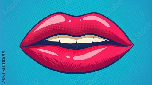 vector illustration of a beautiful woman's lips