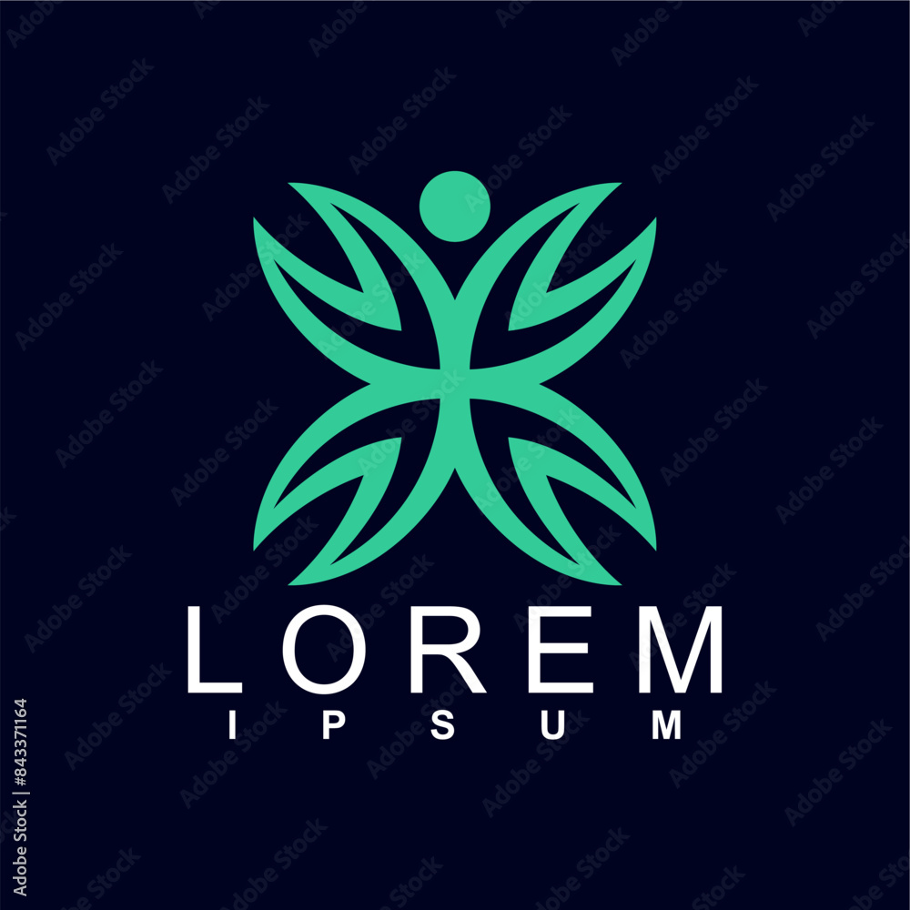 abstract logo design. unique and characterful, geometric abstract logo, modern and cute logo concept