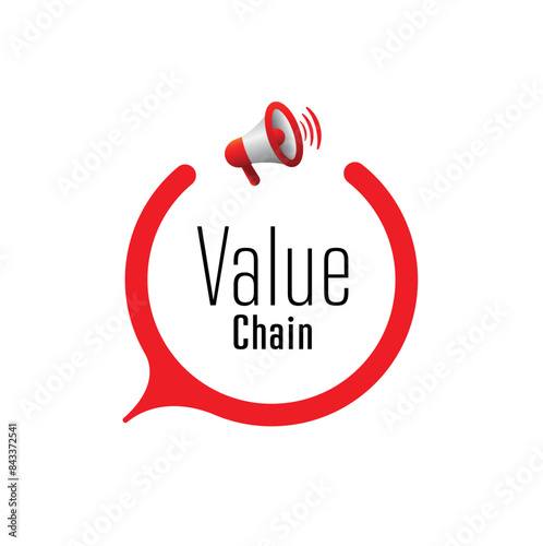 value chain on white background