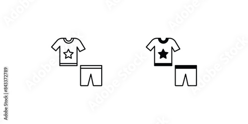 sports clothes icon with white background vector stock illustration