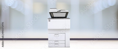 Photocopy or copier or photocopier machine office equipment workplace for scanner or scanning document or printer for printing paperwork hard copy paper duplicate Xerox or service maintenance repair.