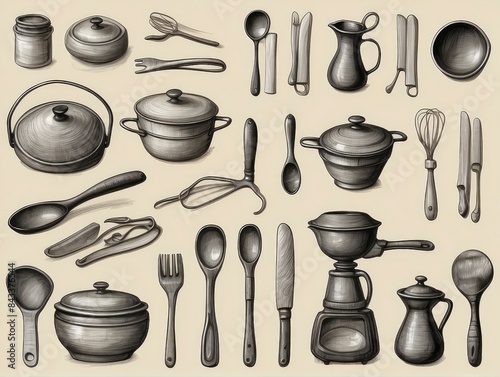 set of utensils