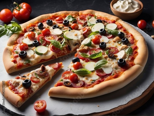pizza with salami