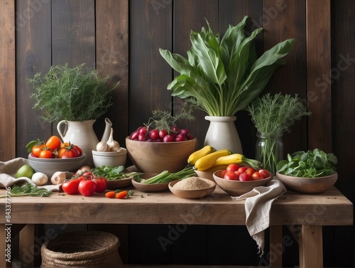 still life with vegetables
