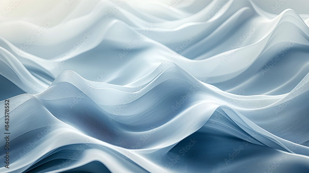 Abstract Smooth Blue Waves Texture - Elegant Satin Fabric Simulation Abstract Smooth Blue Waves Texture - Elegant Satin Fabric Simulation