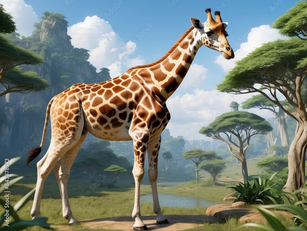 Obraz premium giraffe in zoo