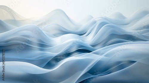 Serene Blue Waves Abstract Background Design