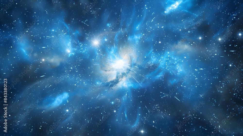 abstract blue background. explosion star. abstract blue background. explosion star.