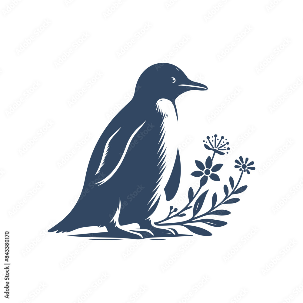 penguin silhouette vector, penguin logo, penguin icon, penguin clipart illustration on white background penguin silhouette vector, penguin logo, penguin icon, penguin clipart illustration on white background