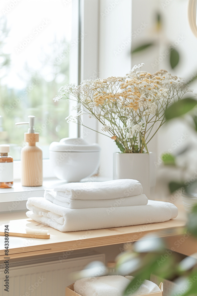 minimalist bright living room or dressing room with shelves for things and cabinets in natural shades minimalist bright living room or dressing room with shelves for things and cabinets in natural shades