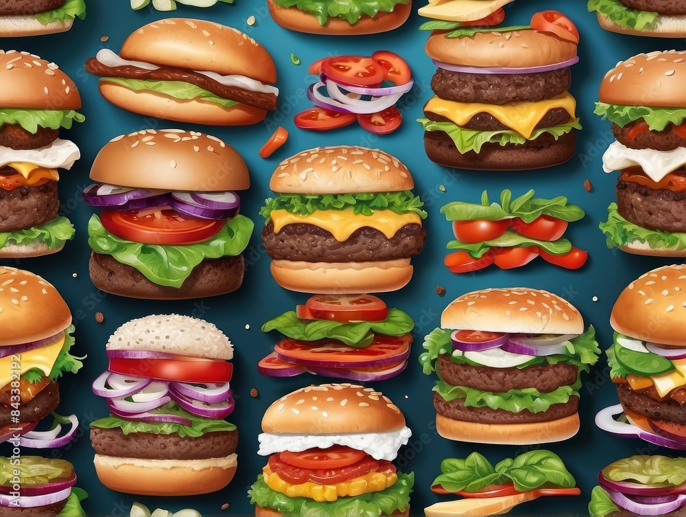 burger and fries burger and fries