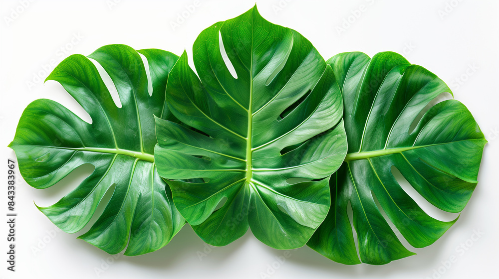Beautiful Tropical green leaves of leaf isolated on white background Beautiful Tropical green leaves of leaf isolated on white background