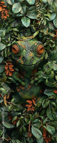 Camouflaged animal blending into its surroundings