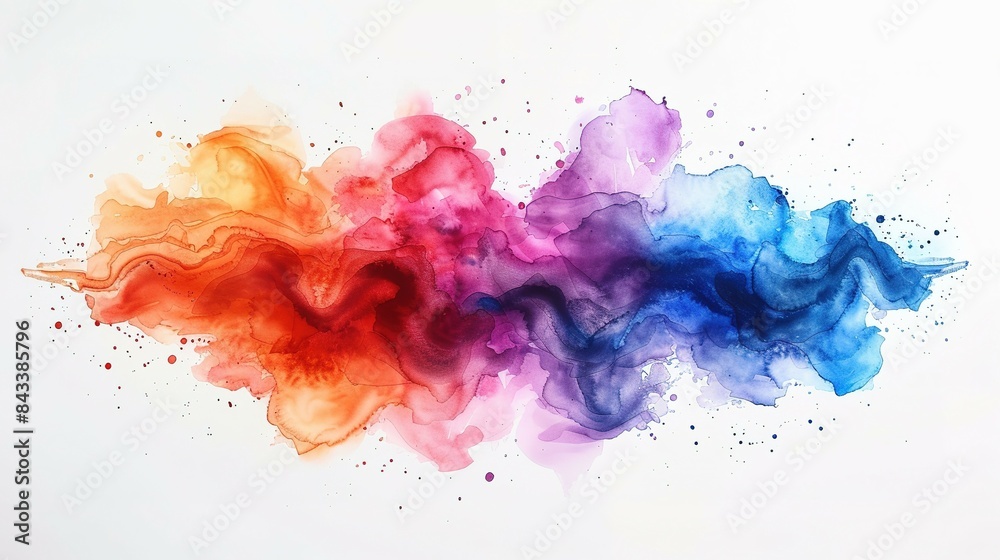 Spectral Depths: Watercolor Texture Meets Ebony Ink Spectral Depths: Watercolor Texture Meets Ebony Ink