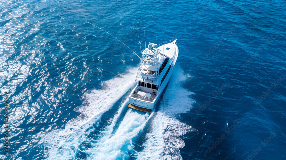 Naklejka premium boat on the sea