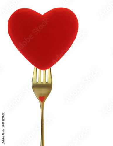 heart on a fork